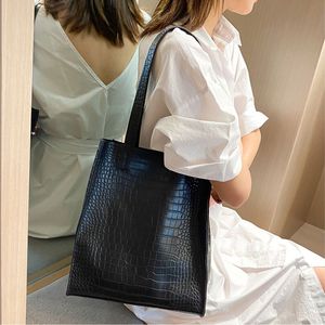 Dames cowhide messenger tas vrouw schoudertassen portemonnees casual tote alligator lederen handtas lady shopper tas grote capaciteit