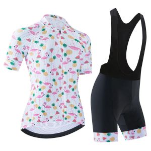 Dames wielerkledingset wielrenshirt korte koersbroeken racefietsshirt met korte mouwen fietskleding voor de zomer