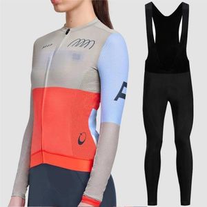 Maillot de cyclisme femme Ensembles Printemps/Automne MAAP Combinaison de cyclisme pour femme Vêtements de vélo Pantalons à bretelles de vélo Vêtements Ensembles à manches longues Hauts à séchage rapide pour femme HKD230625