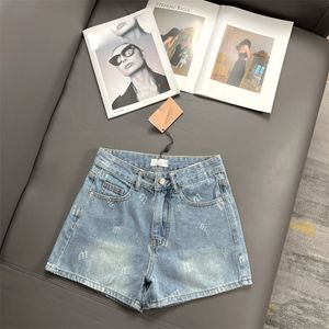 Dames denim shorts ontwerper jongere shorts zomer sexy slanke shorts eenvoudige letters jacquard gewassen hoge taille jeans