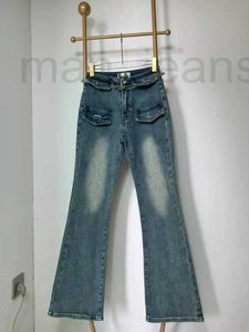 Vrouwen Designer 2023 Herfst/Winter Nieuwe Broek Hoge Taille Slim Fit Lange Micro Flare Wijde Pijpen Jeans Voor vrouwen Scvf