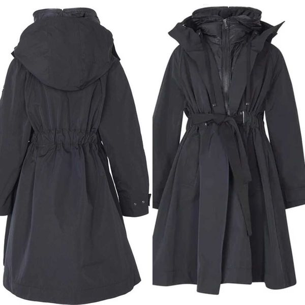 Veste d'hiver à capuche pour femme, marque de styliste, allongée, imperméable et épaisse, avec Double fermeture éclair, nouvelle collection