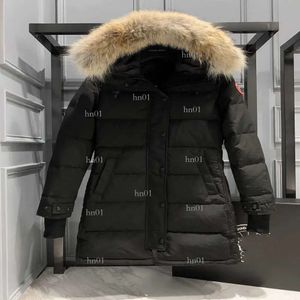 Designer Femme Canadian Goose Version mi-longue Doudoune Parkas Hiver Épais Manteaux Chauds Femmes Coupe-Vent Streetwear686