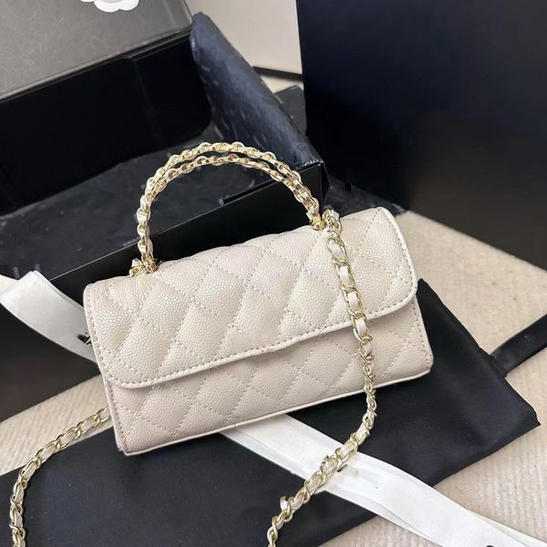 Diseñador de mujeres CC Bag Bag Bag Luxury Caviar Massage Massage Massage Class Cf Flip Bag Many Caviar Caviar Crossbody Camina de la cadena Boqueo Plaid