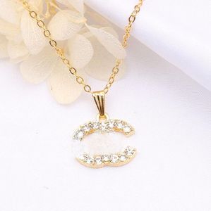 Designer Double Lettre Pendentif N Simple Plaqué Or Cristal Perle Strass Nouveau Collier De Mariage Bijoux Accessoires