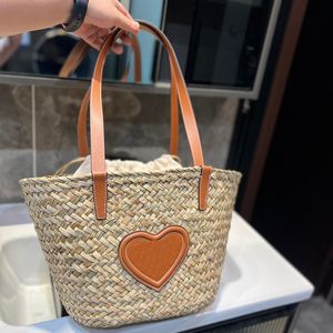 Sacs de plage de styliste pour femmes, sac à bandoulière de personnalité, sacs à main en paille portables de haute qualité, sac tissé en cuir véritable