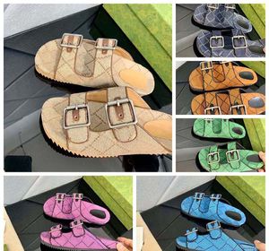 Womens designer Mode slippers platte strand sandalen schoen zomer slipper zomer man casual sandaal leer Luxe schoenen Meerdere kleuren beschikbaar Met doos