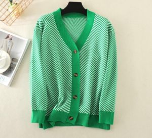 Dames S Designer S Wool Knited Printed Cardigan Ladies Sweaters jas Koreaanse mode lange mouw vrouw