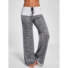 Damesontwerper Yoga Broek Sneldrogend Sweatpants Outdoor Casual Wide-poot Broek met tailleband Broek in de middelste hete verkoop