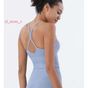 Damesontwerperyoga Sport Bha tanktops lopende sportschool kleding vrouwen ondergoed sexy klein sling gewatteerde vest shirt match voor leggins dames dieselt top 1830