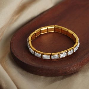 Bracelet diamant pour femmes en acier inoxydable plaqué 18 carats en or de haute qualité Bracelet Bracelet Bracelet Bijoux de bijoux