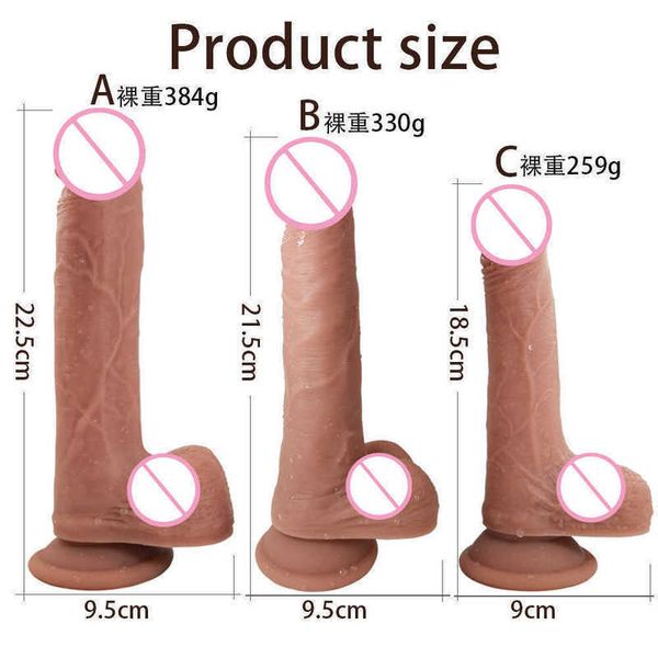 Pénis manuel artificiel en silicone liquide double couche pour femme pour masturbation féminine gode adulte