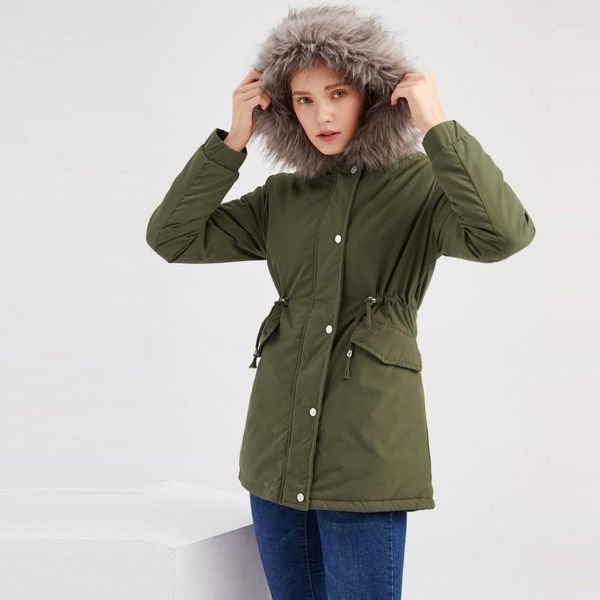 Femme's Down 2023 Automne/Hiver Veste Femmes À Manches Longues Vêtements Design De Mode Outwear Casual Europe Fermeture Éclair Épais Chaud Dames Manteau Avec