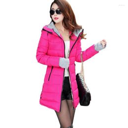 Abajo de las mujeres 2023 Otoño Invierno estilo coreano Delgado cálido Casual chaqueta con capucha ropa Casaco Invierno