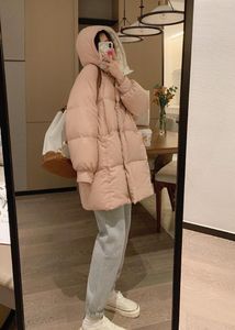 Femmes vers le bas 2023 mode coton hiver veste femmes coupe-vent imperméable chaud solide mi-long manteau décontracté Parkas