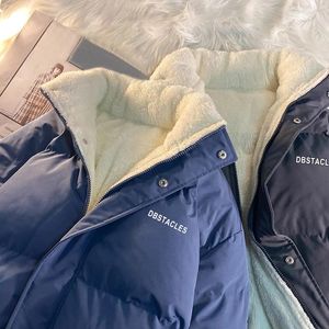 Veste d'hiver en coton pour femmes, parka décontractée, ample, épaisse, chaude, solide, col montant, manteau en peluche, 2023