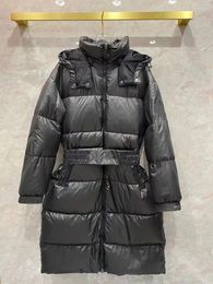 Chaqueta y abrigo de invierno para mujer, Parka negra gruesa y cálida de longitud media, prendas de vestir informales a la moda, abrigo femenino para invierno 2023