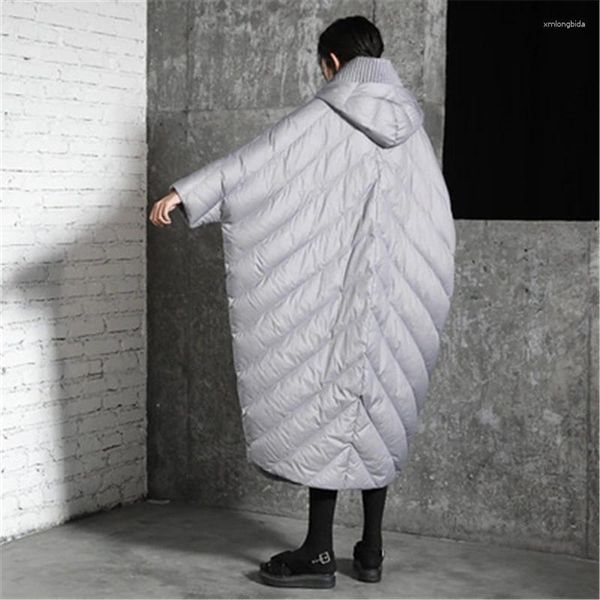 Veste d'hiver x-longue en duvet pour femme, Parka épaisse, manteau de canard blanc 2024, vêtements de dessus pour femmes, grande taille, à capuche, 90%