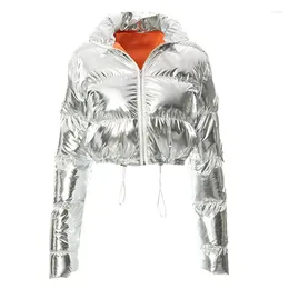 Dames Down Collectie 2023 Winterjas Mode Korte Heldere Cropped Puffer Streetwear Warme Parka Vrouwelijke Jassen Kleding
