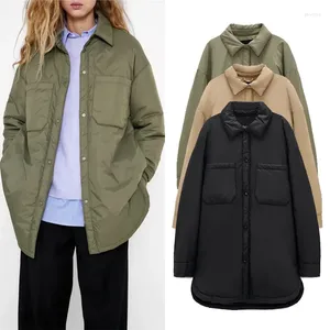 Manteau chemise en coton fin pour femmes, vêtements à la mode, automne et hiver, loisirs simples