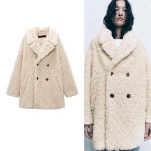 Manteau en laine d'agneau pour femmes femme hiver coréen lâche mouton cheveux velours fourrure veste haute qualité Streetwear femmes vêtements d'extérieur