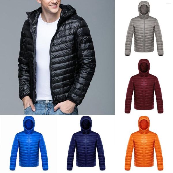 Chaquetas de plumón para hombre y mujer, abrigo ultraligero con capucha para invierno y otoño para mujer, Parkas cortas portátiles, abrigo acolchado acolchado 2023