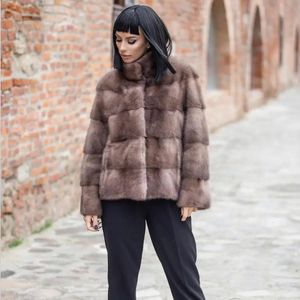Parkas d'hiver 100% naturel pour femmes, manteau réel en fourrure de vison véritable, vestes surdimensionnées pour dames, arrivée 231113