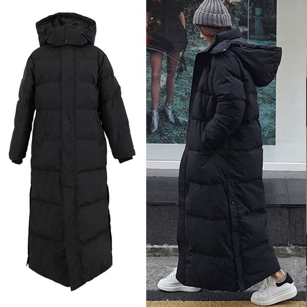 Parkas en duvet pour femmes 126 cm hiver plus épais chaud Xlong moelleux 90 manteaux en duvet femme surdimensionné coupe-vent longueur cheville chaud duvet de canard vêtements d'extérieur F225 220930