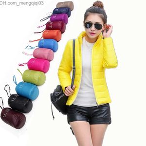 Femmes Down Parkas 2019 Femmes Ultra Léger Doudoune Hiver Duvet de Canard Vestes Femmes Slim À Manches Longues Parka Zipper Coupe-Vent Manteaux Z230818