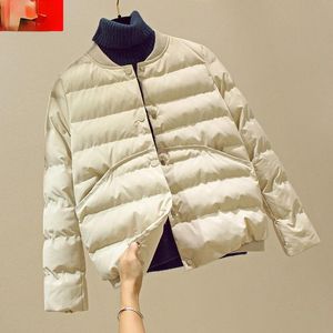 Parkas en duvet pour femmes 2021 arrivée femme mode mince vestes d'hiver femme coton rembourré chaud épaissir vêtements d'extérieur dames couleur unie manteaux parc