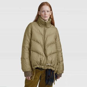 Dames Down Parkas 2021 Nieuwe Winter Drawing Lace Puffer Jacket vrouwen Warm Stand Kraag 90% Witte Duck Down Short Coat Casual Ladies Snow Outswear T220928