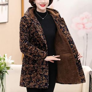 Vestes pour femmes en bas parkas et hiver vestes en velours à capuche couches simples à poitrines coat de coton plus pardessue de taille 5xl y65