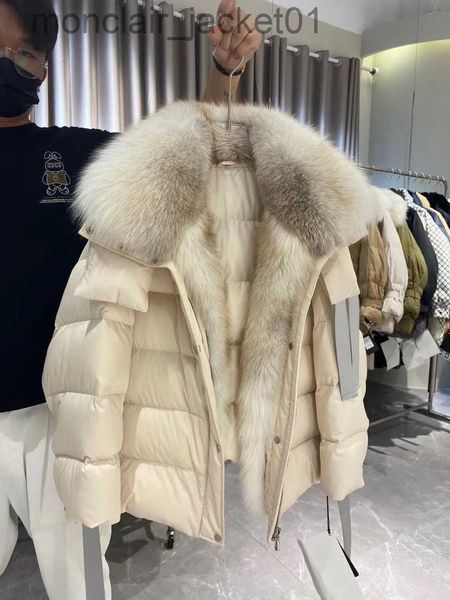 Parkas de plumón para mujer ANNSIRGRA Invierno Mujer Abrigo de plumón de ganso 2023 Nueva moda Señora Grueso Cálido Grande Real Cuello de piel de zorro Abrigos femeninos Chaquetas J230921