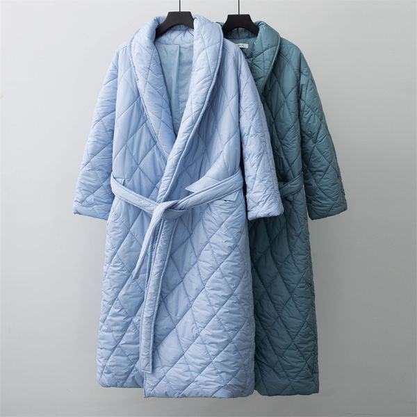 Parkas pour femmes automne hiver mode femmes manteau bouffant surdimensionné Maxi Robe longue parka vêtements d'extérieur décontractés 220905