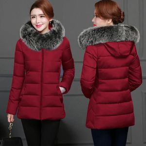 Parkas de plumón para mujer, piel grande, abrigos cortos con capucha de otoño, chaqueta Parka cálida de invierno, ropa para mujer, chaquetas acolchadas de talla grande 6XL 2023 231031