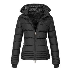 Femmes Down Parkas Manteaux Femme Hiver 2023 À Manches Longues Type Court Femmes Manteau Couleur Unie À Capuche Puffer Veste Femme OutwearFemmes