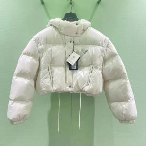 Parkas de plumón para mujer, chaqueta convertible para mujer, abrigo corto acolchado de diseñador, mangas desmontables de invierno V4LU