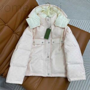 Parkas de plumón para mujer, chaqueta de lona de algodón envejecida con estampado completo, otoño/invierno, 4PZ1, 2023