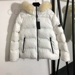 Parkas en duvet pour femmes designer Chic veste en coton à capuche col en fourrure détachable manteaux à manches longues femmes automne hiver avec étiquettes QG3S