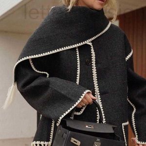 Down Parkas Designer Designer Luxury Online Celebrity laine mélange des femmes à poitrine monomotée