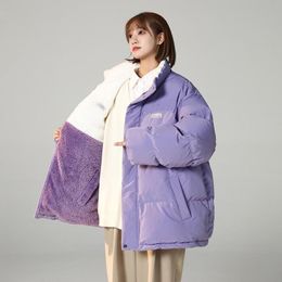 Parkas pour femmes LILAC LILAC Vestes de pain en laine floues plus taille d'hiver Faux Fur Matef