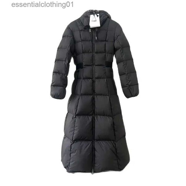 Parkas pour femmes Extra Long Style femmes lettres de luxe de haute qualité doudoune marque Design hiver duvet de canard à capuche Y2K mode vêtements manteau L231102