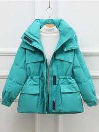 Women's Down Parkas Fitaylor nouveau automne hiver femmes épais chaud à capuche vers le bas Parka décontracté femme poche 90% blanc canard vers le bas manteau dames neige vêtements d'extérieur