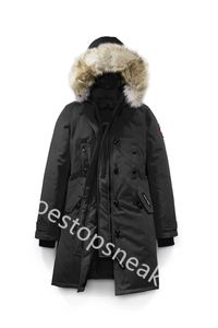 Parkas de plumón para mujer, chaqueta de ganso, abrigo de diseño canadiense, Parka de invierno para mujer, cazadora con cremallera, prendas de vestir gruesas y cálidas con capucha