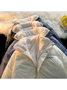 Dames Down Parkas Keramo Winter Jacket vrouwen Casual los dikke fleece Warm heren vaste stand kraag bovenkledingfeamle 221205