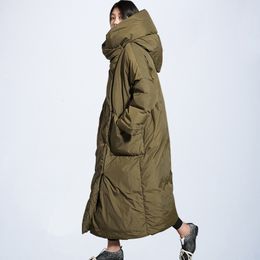 Parkas en duvet pour femmes KJMYYX hiver femmes mode coupe-vent lâche femme élégant chaud noir vestes dame à manches longues manteaux tenues de rue 230107