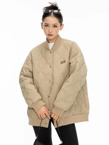 Parkas en duvet pour femmes coréenne lâche mode tout match surdimensionné Streetwear coton manteau épaissi Baseball uniforme veste femmes hiver 221207