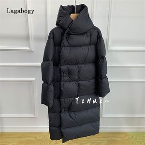 Parkas Femme Lagabogy femmes hiver Ultra léger 90% duvet de canard blanc veste femme surdimensionné chaud Long manteau bouffant haute rue Parkas 220909