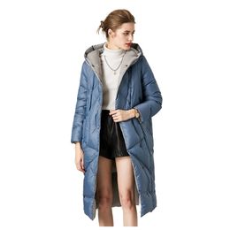 Dames down parkas losse jas jassen dunne 90 witte eend ultral lange warme puffer puffer kap parka vrouwelijke bovenkleding 221205