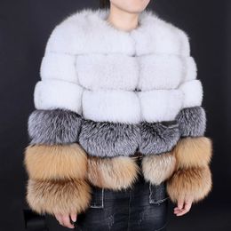 Frauen Unten Parkas MAOMAOKONG Winter Frauen Echt Pelzmantel Natürliche Jacke ONeck Hohe Qualität Luxus Leder Weibliche Kleidung 231123